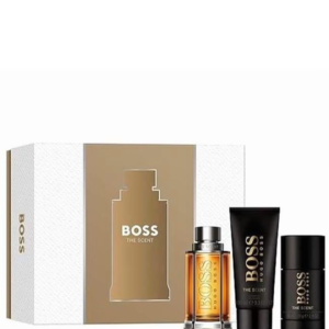 SET HUGO BOSS THE SCENT MEN ( 3 PC ) 3.3 OZ EDT SP/ 0.5 OZ SP / DEODORANT 2.4